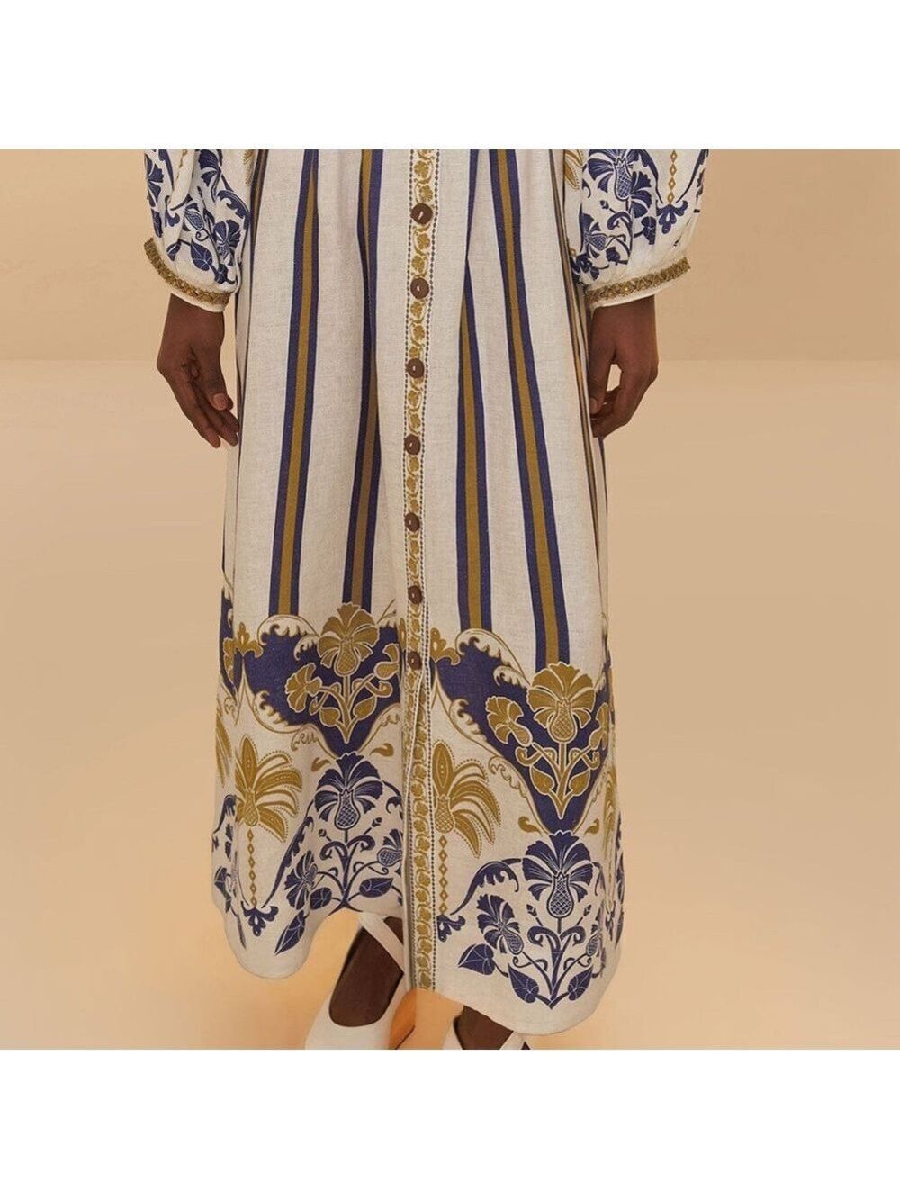 Farm Rio Off-White Pineapple Deco Maxi Dress - Picture 6 of 10